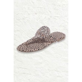 Suede Flat-bottomed leopard Print Sandals